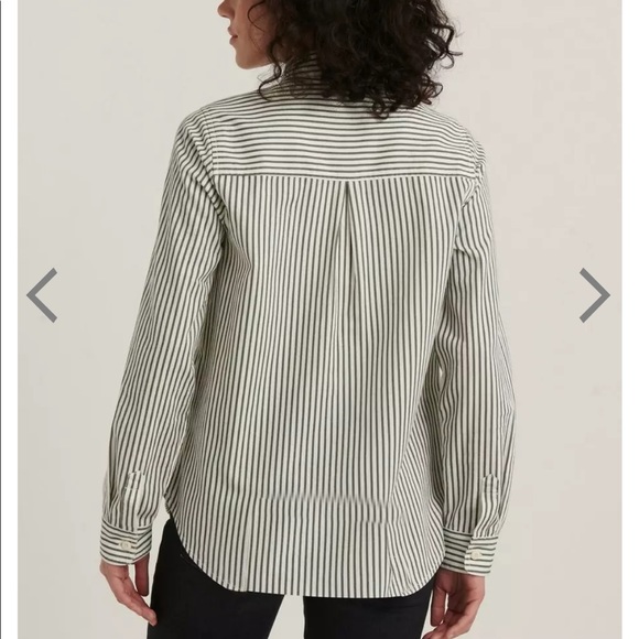 Green striped button down - Picture 1 of 4